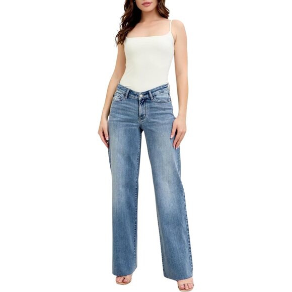 Baggy Jeans Cotton Spandex Loose Fit V-Front Style 33 Inseam - Picture 3 of 8